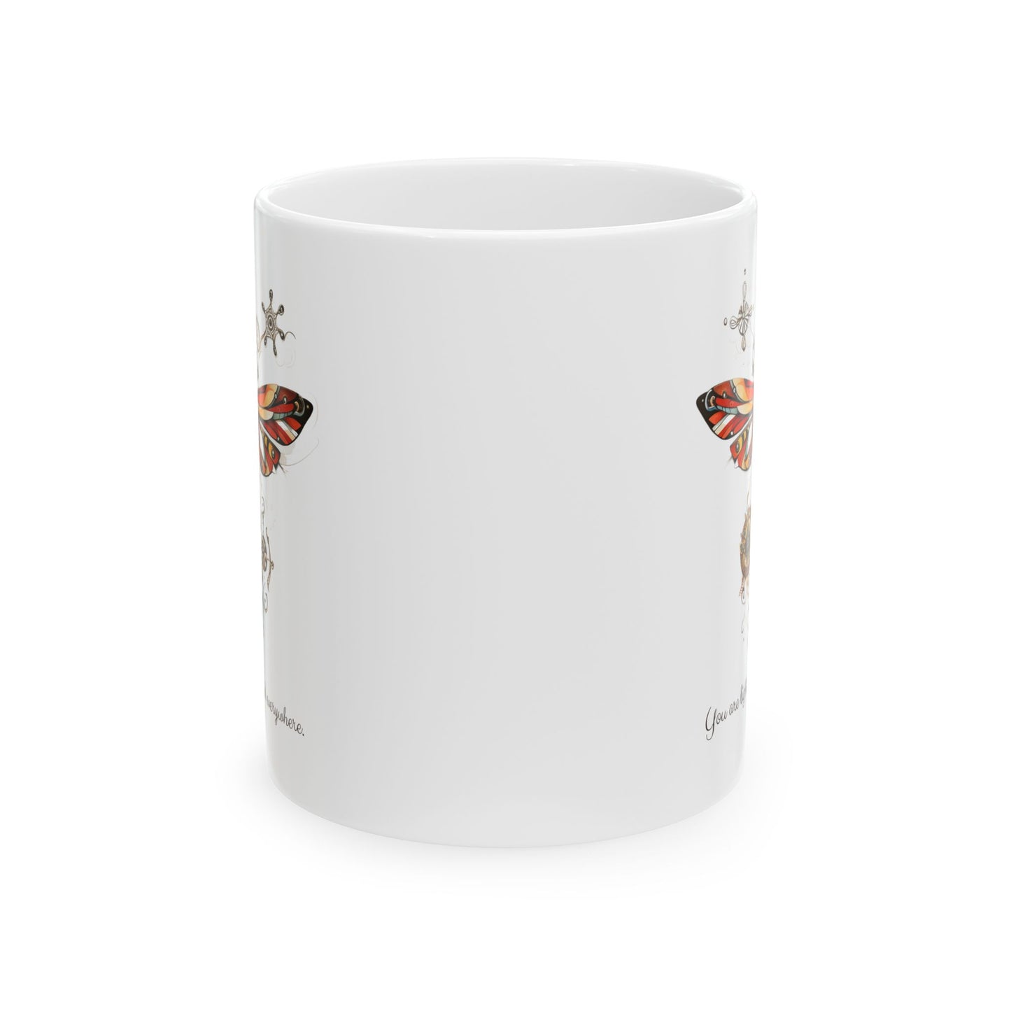 Dragonfly Lovers Gift, Dragonfly Mug, Dragon Fly Printed Ceramic Mug 11oz Colorful