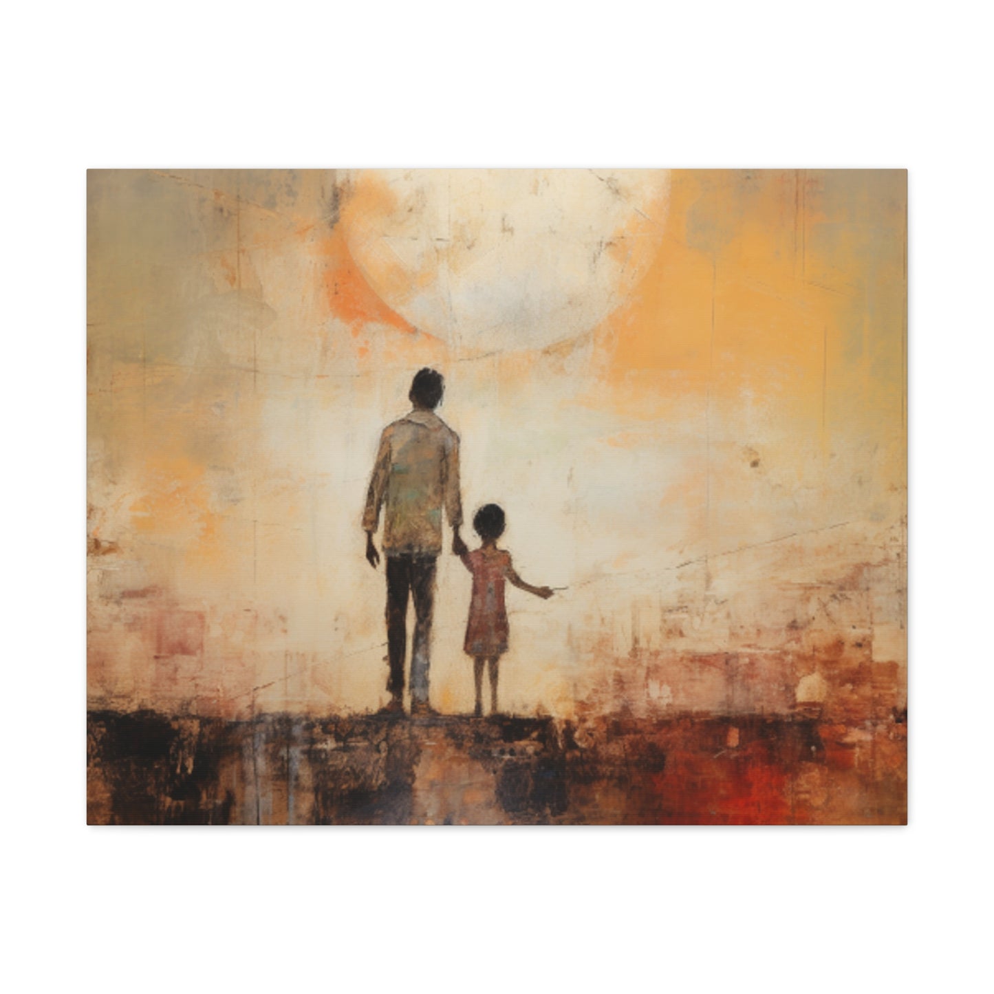 Peace, Family, Man and Child Wall Art, Canvas Gallery Wraps, Wall Print Love of Family, Printed Wall Art