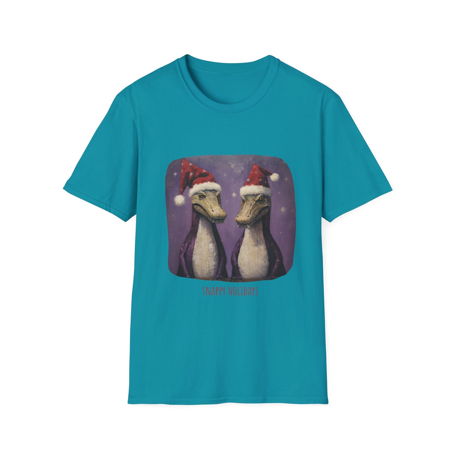 Florida Gator Christmas, Holiday Alligator Shirt Unisex Tee Shirt, T-Shirt Sailing Gift Softstyle T-Shirt Tee Teeshirt Florida Christmas Shirt Gift