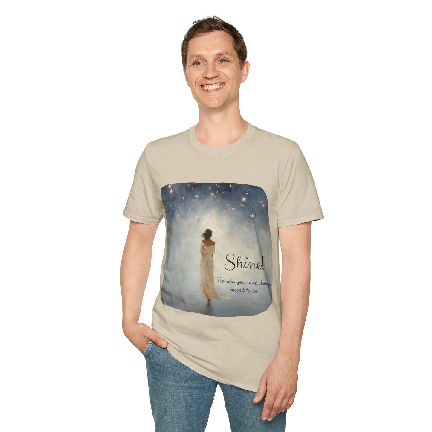 Inspirational Shine! Yoga Meditation Gift Shirt, Christmas Gift, Christmas Shirt, Unisex Shirt, Softstyle T-Shirt Tee Teeshirt