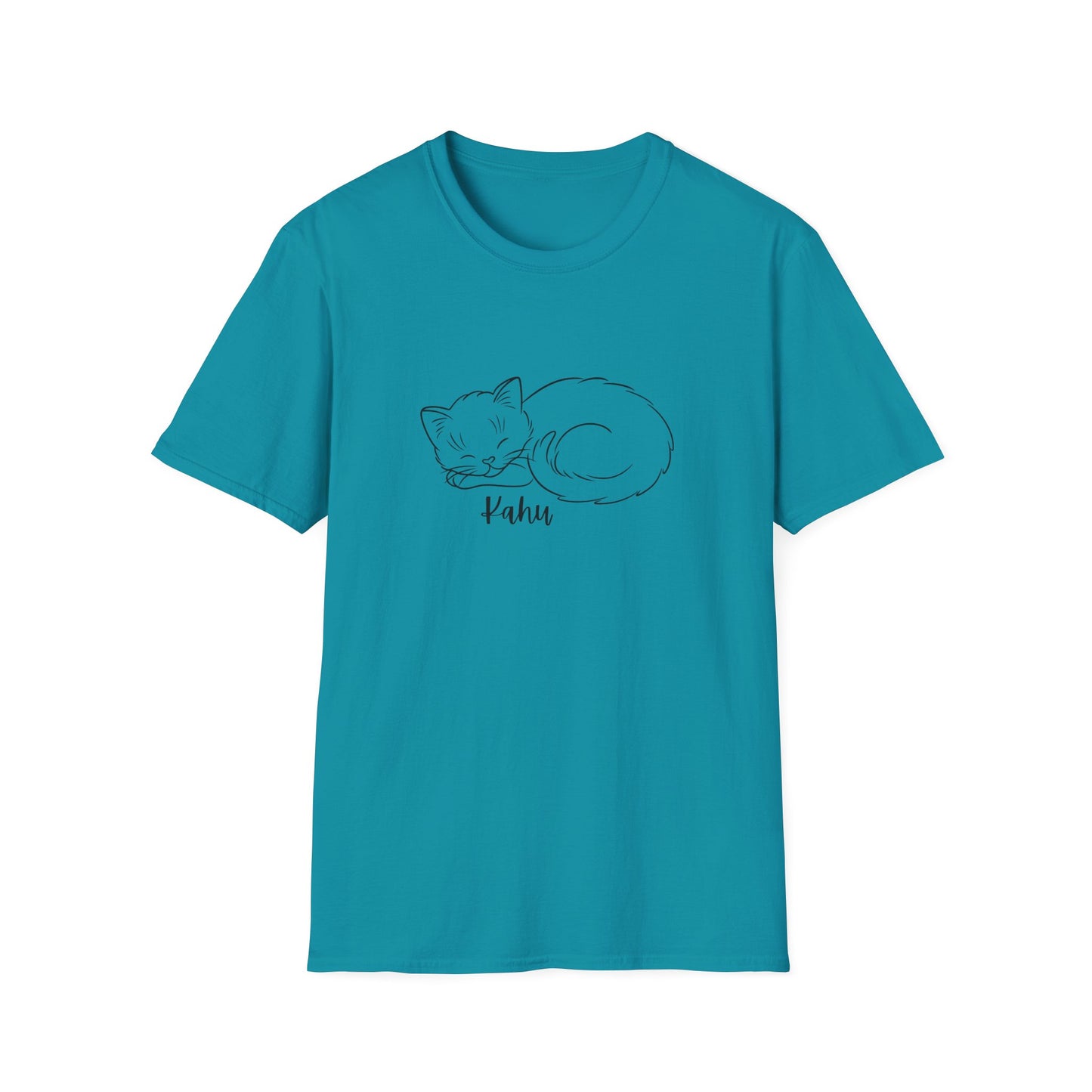 Minimalist KAHU Cat Shirt, Outline Cat Kahu Lover's Graphic Tee Graphic Unisex T- Shirt, T-Shirt Cat Lovers Gift Softstyle T-Shirt Tee Teeshirt