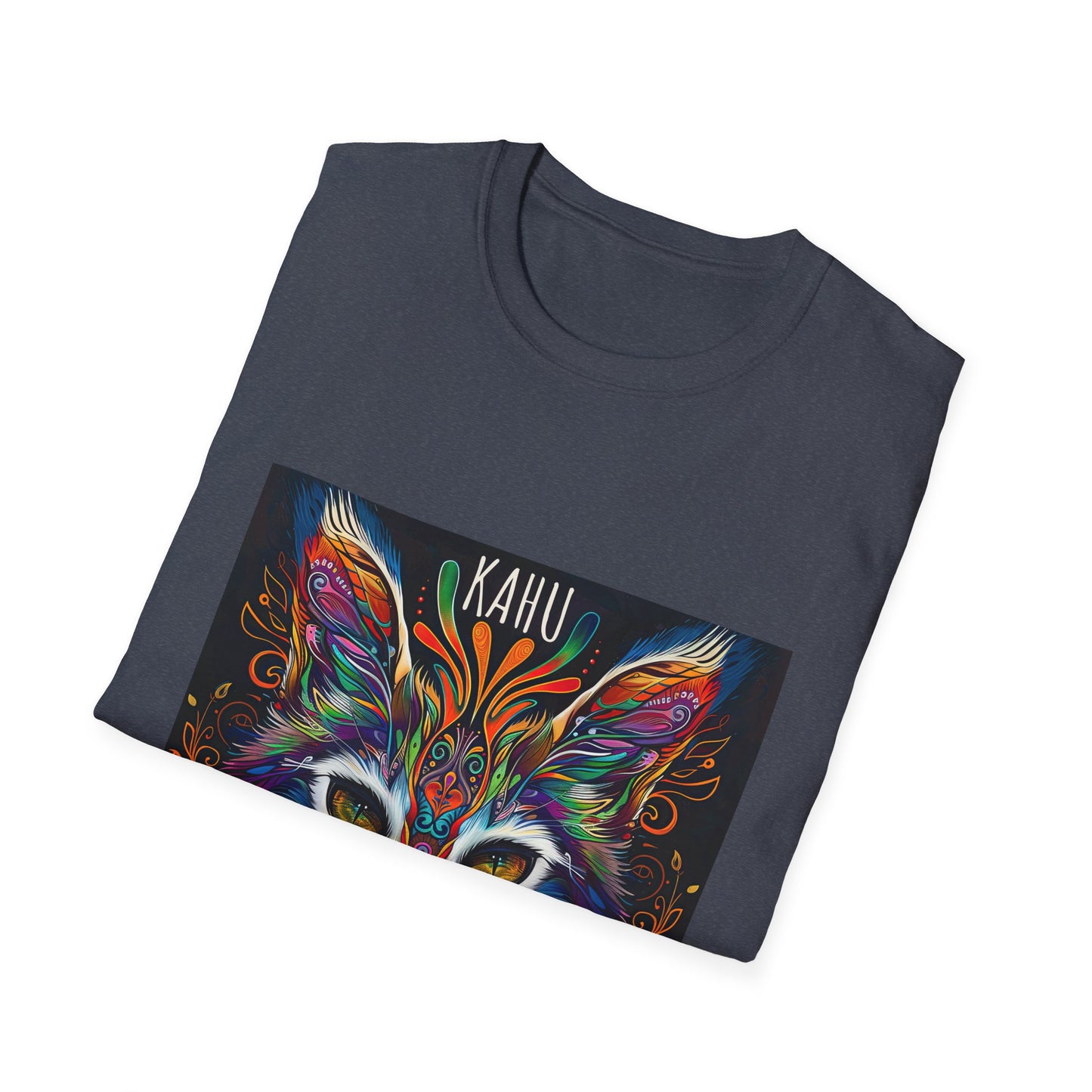 KAHU Cat Shirt, Cat Lover's Graphic Tee Graphic Unisex T- Shirt, T-Shirt Cat Lovers Gift Softstyle T-Shirt Tee Teeshirt Stylized Cat