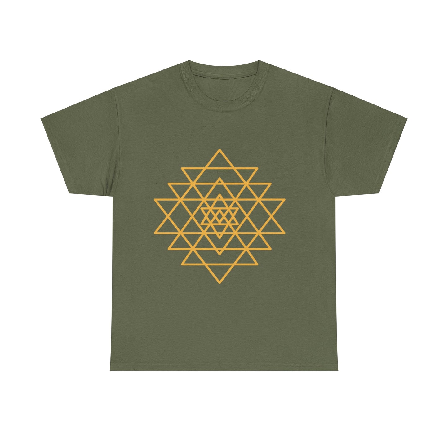 Sacred Geometry Sri Yantra, Shree Yantra, Shri Chakra Nava Chakra Shirt - Graphic Tee - Yoga, Zen, Hindu Gifts Unisex Heavy Cotton Graphic Tee T-Shirt