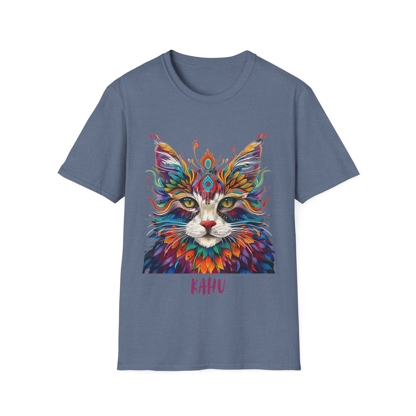 KAHU Cat Shirt, Special Cat Lover's Graphic Tee Graphic Unisex T- Shirt, T-Shirt Cat Lovers Gift Softstyle T-Shirt Tee Teeshirt Stylized Cat