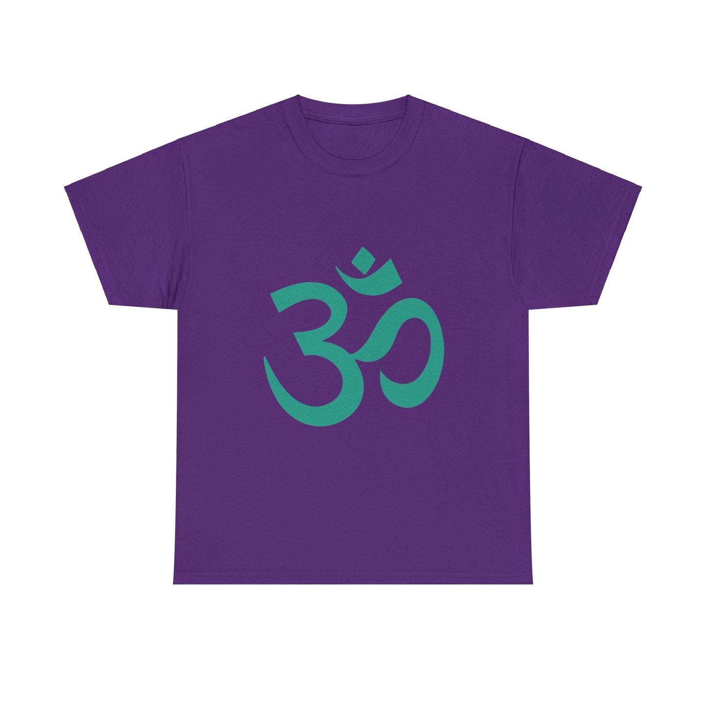 Teal, Turquoise Ohm, OM Tee shirt, Graphic Tees, Yoga Wear, Zen, Spiritual, Meditation Gifts Unisex Heavy Cotton Graphic Tee T-Shirt