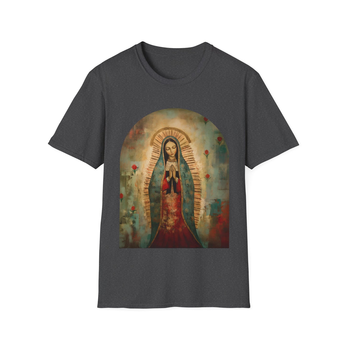 Our Lady Guadalupe Version 2 Mens Woman's Unisex Shirt Softstyle T-Shirt Teeshirt