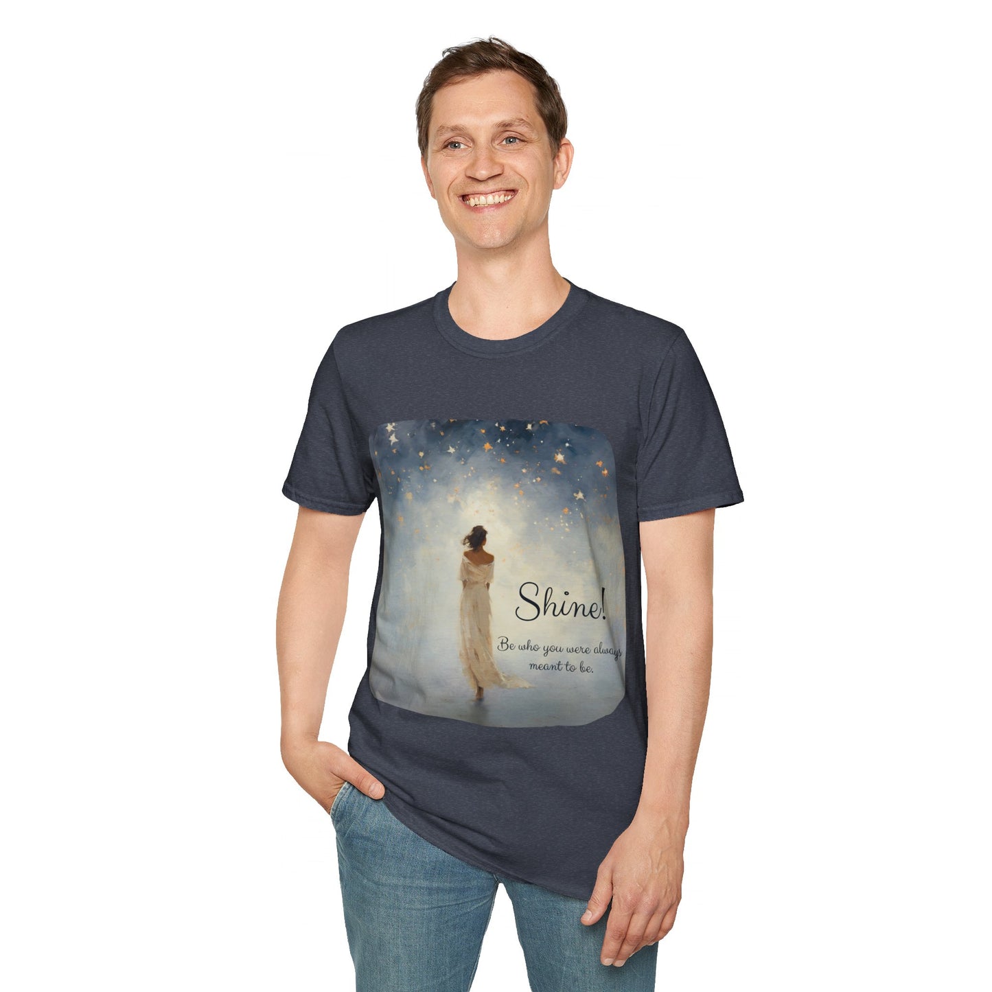 Inspirational Shine! Yoga Meditation Gift Shirt, Christmas Gift, Christmas Shirt, Unisex Shirt, Softstyle T-Shirt Tee Teeshirt