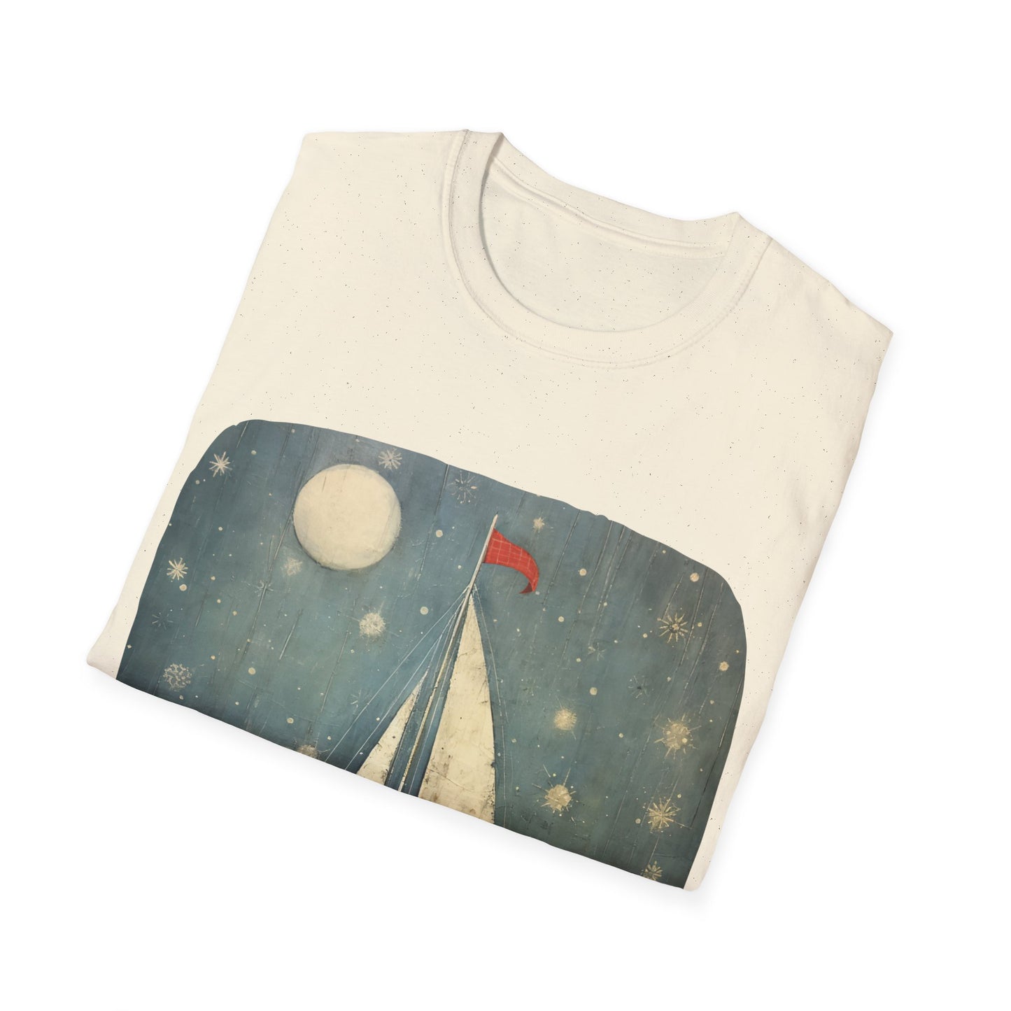 Christmas Nautical, Sailing Lover's Christmas Gift Unisex Tee Shirt, T-Shirt Sailing Gift Softstyle T-Shirt Tee Teeshirt Nautical Florida