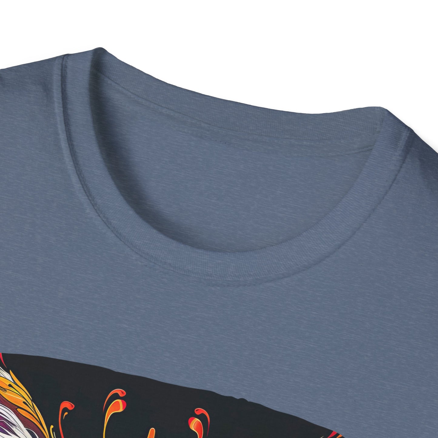 Shaman's Heart, Warrior's Spirit Graphic Cat Tee, Cat Lover's Graphic Tee Graphic Unisex T- Shirt, T-Shirt Cat Lovers Gift Softstyle T-Shirt Tee Teeshirt Stylized Cat