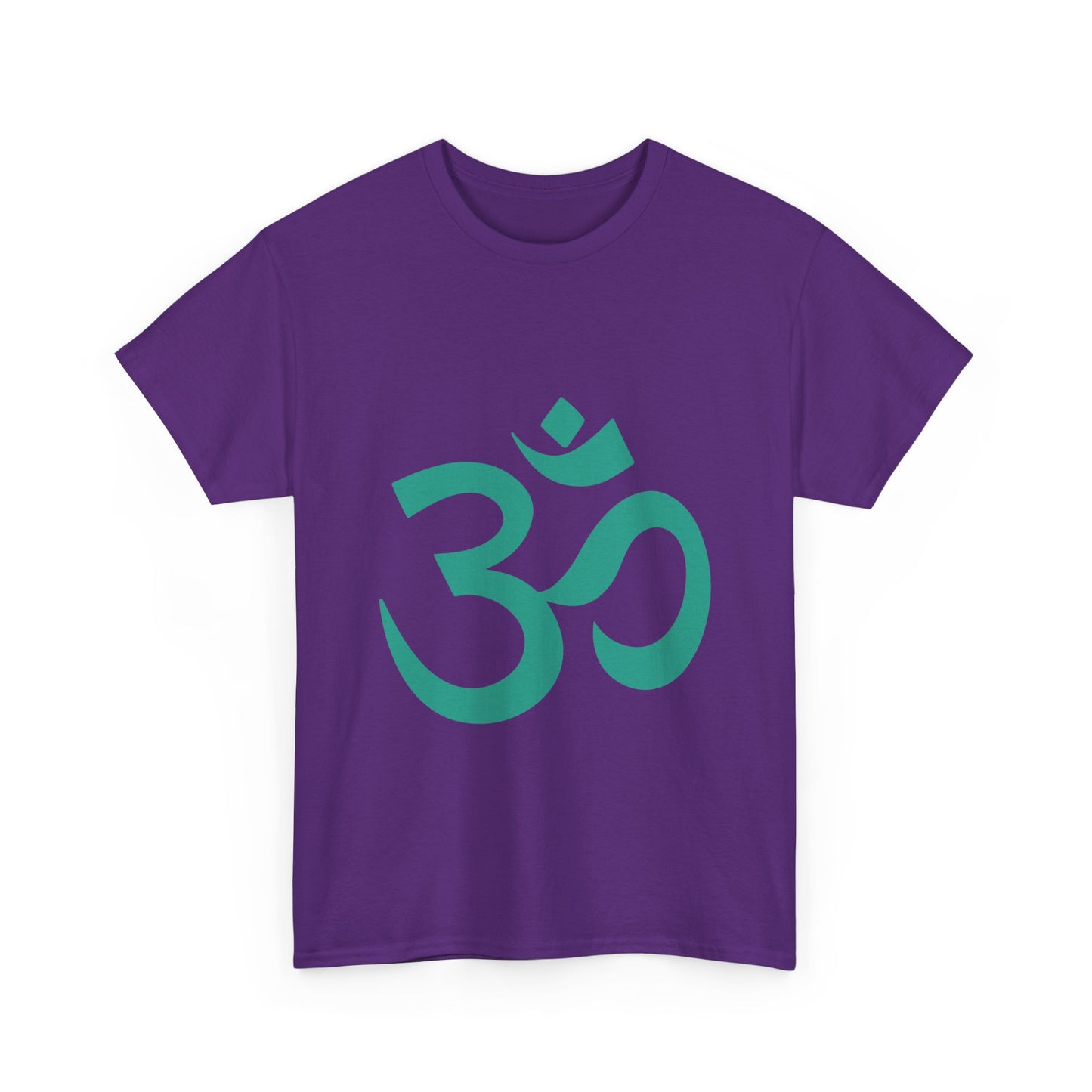 Teal, Turquoise Ohm, OM Tee shirt, Graphic Tees, Yoga Wear, Zen, Spiritual, Meditation Gifts Unisex Heavy Cotton Graphic Tee T-Shirt