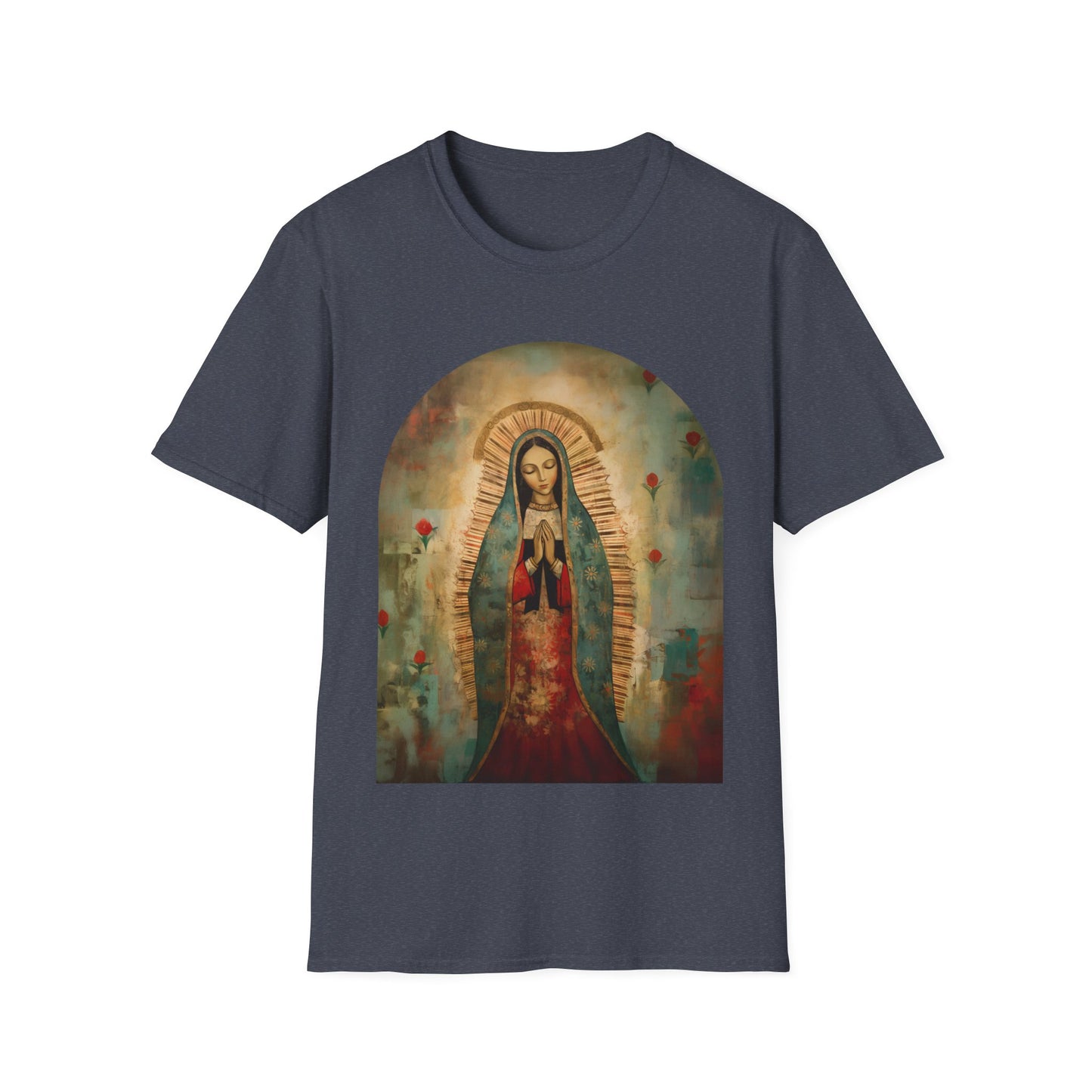 Our Lady Guadalupe Version 2 Mens Woman's Unisex Shirt Softstyle T-Shirt Teeshirt
