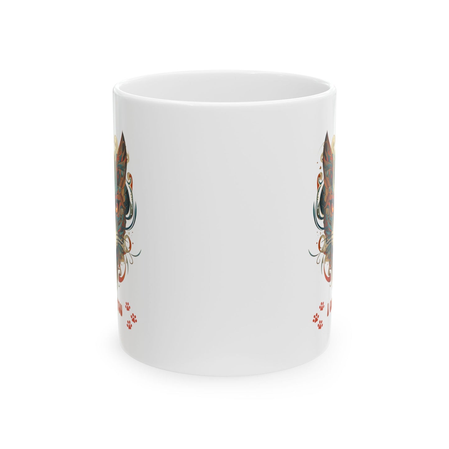 I Own You Cat Mug, Christmas Gift Mug, Cat Lover Cat Enthusiast Printed Ceramic Mug 11oz