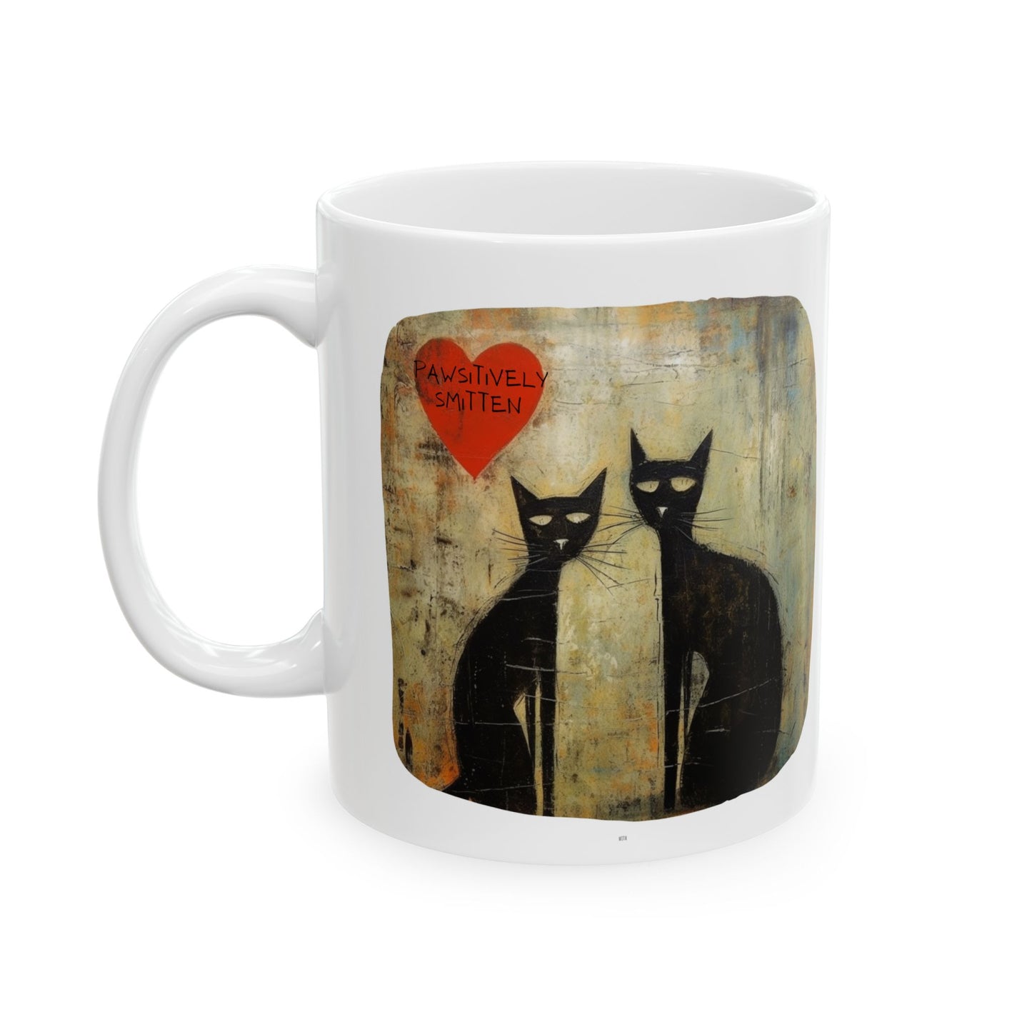 Pawsitively Smitten Valentine's Day Printed Ceramic Mug 11oz