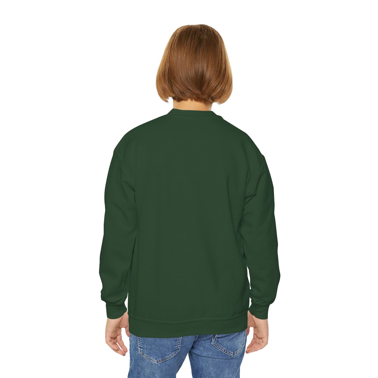 Shredding Snowboard Cat for Kids Sweatshirt - Colorful Snowboard Kitty, Kids Youth Crewneck Sweatshirt