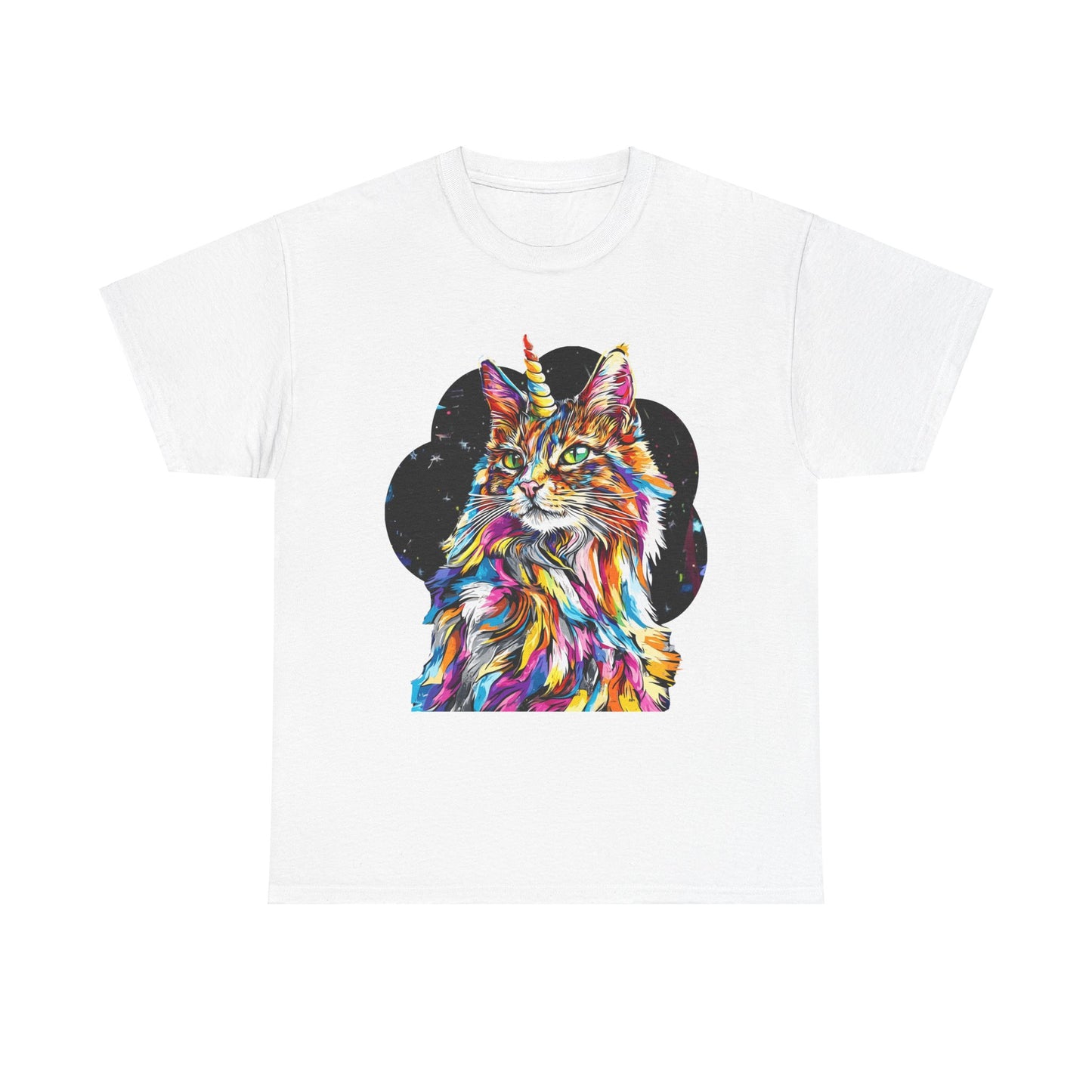 Sweet & Sassy Unicorn Cat Graphic Tee - Cat Unicorn Mythical Creature Gift Unisex Heavy Cotton Tee T-Shirt