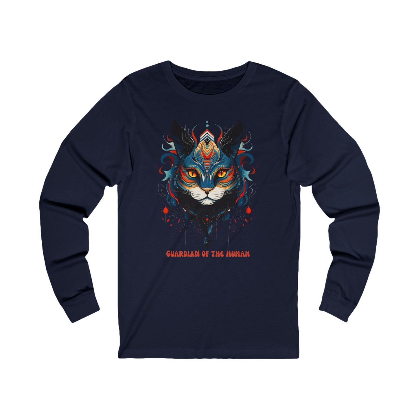 Guardian of the Human - Black Cat Shirt Cat, Lover's Gift Unisex Jersey Long Sleeve Tee Shirt, T-Shirt, Exotic Cat