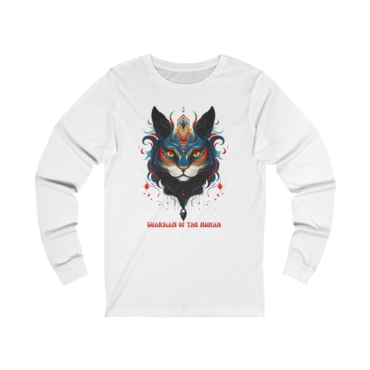 Guardian of the Human - Black Cat Shirt Cat, Lover's Gift Unisex Jersey Long Sleeve Tee Shirt, T-Shirt, Exotic Cat