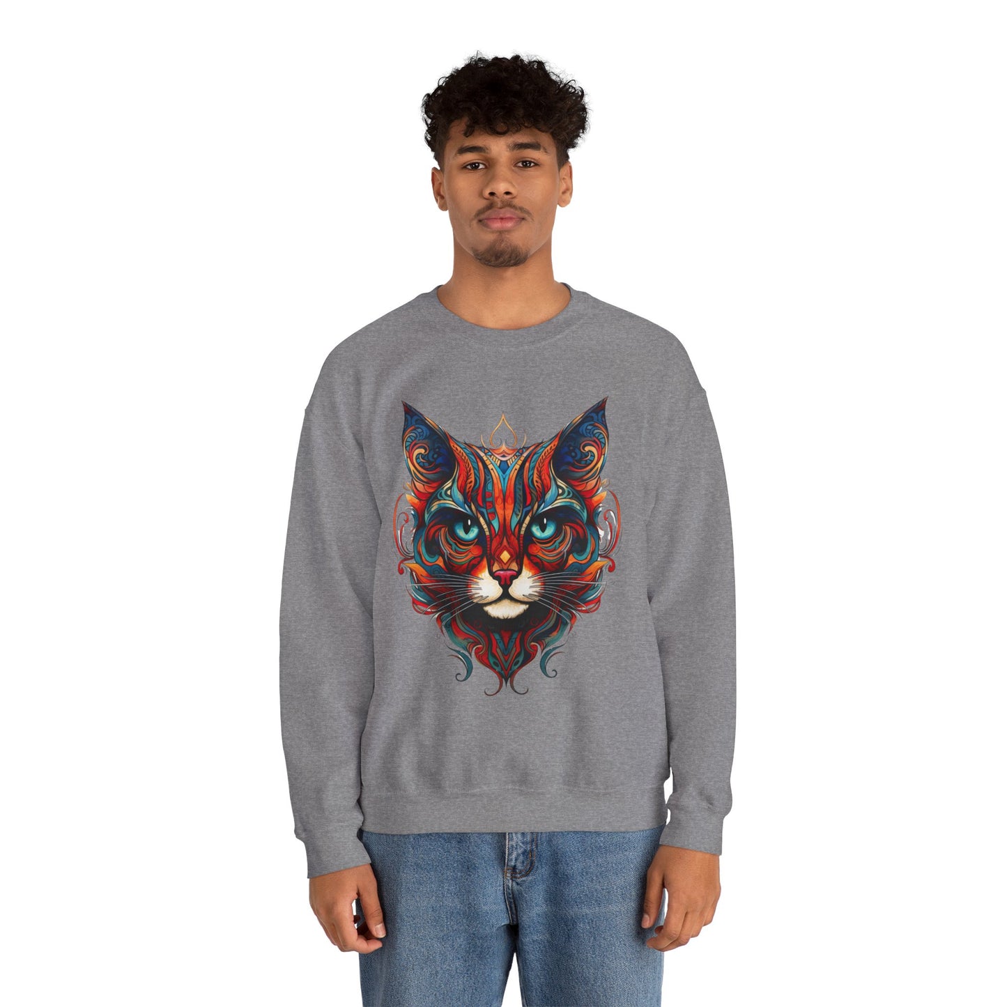 Exotic Orange Tabby Cat Sweatshirt, Cat Lovers Gift, Kitty Cat Shirt Unisex Sweatshirt Sweat Shirt, Many Colors