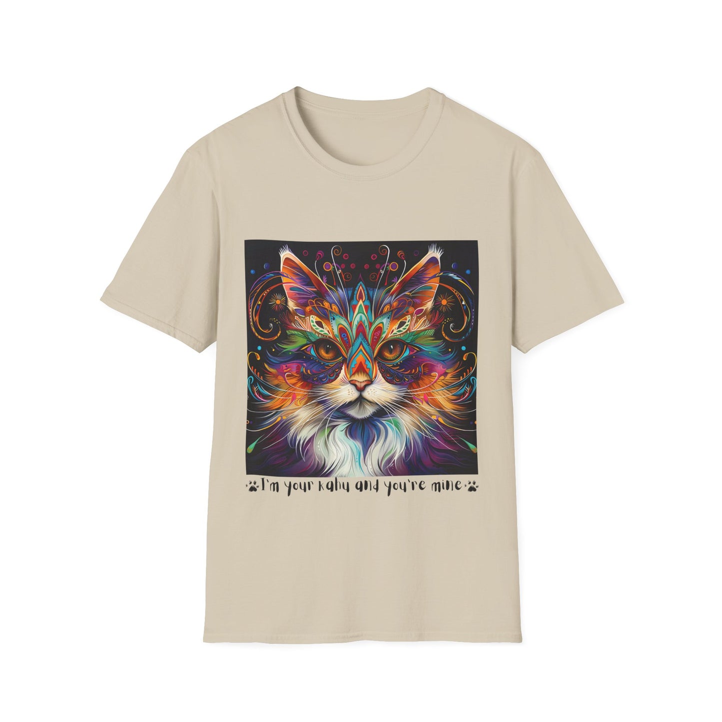 KAHU Cat Shirt, "I'm your Kahu and you're mine" Kahu, Cat Lover's Graphic Tee Graphic Unisex T- Shirt, T-Shirt Cat Lovers Gift Softstyle T-Shirt Tee Teeshirt Stylized Cat