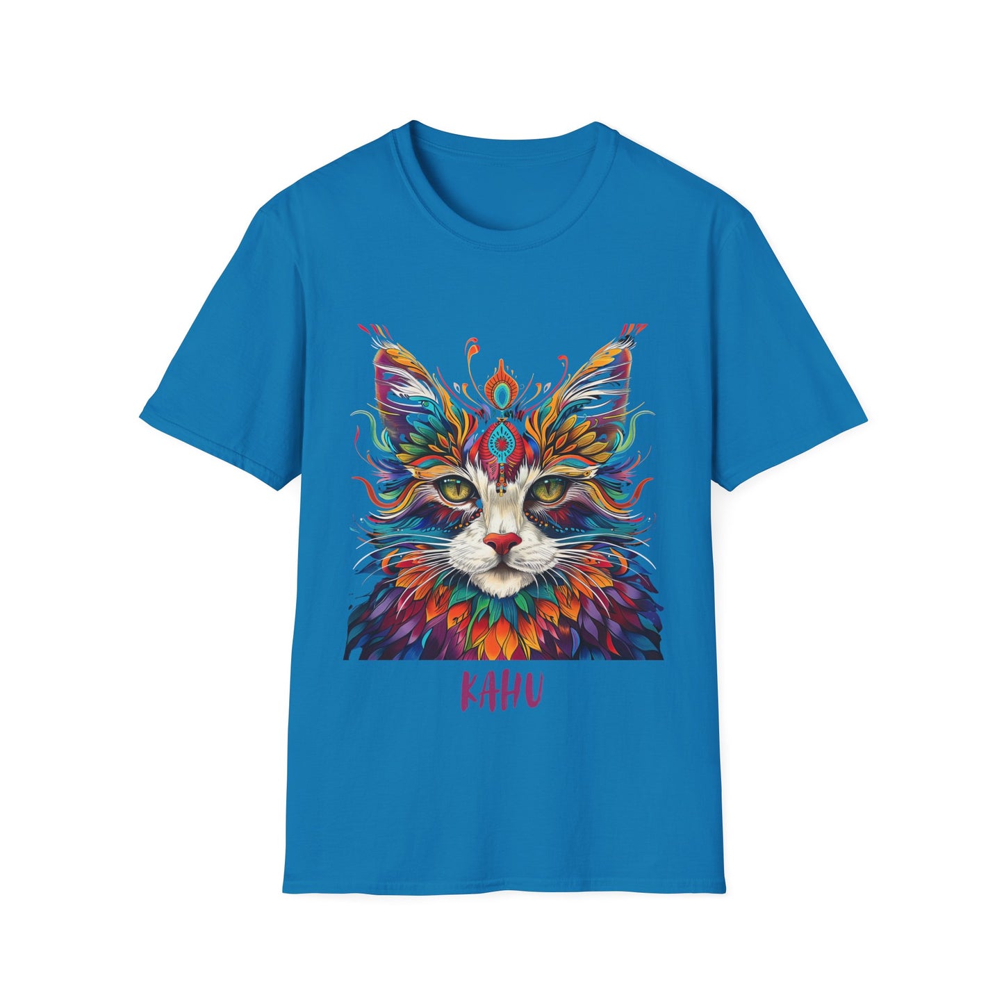 KAHU Cat Shirt, Special Cat Lover's Graphic Tee Graphic Unisex T- Shirt, T-Shirt Cat Lovers Gift Softstyle T-Shirt Tee Teeshirt Stylized Cat