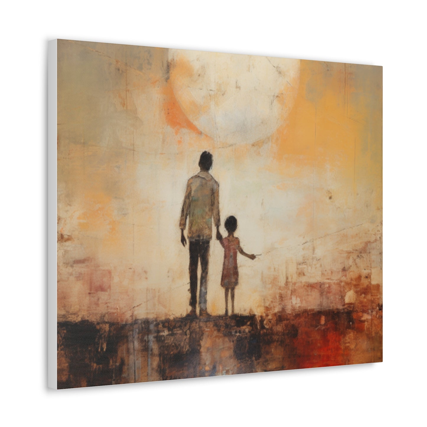 Peace, Family, Man and Child Wall Art, Canvas Gallery Wraps, Wall Print Love of Family, Printed Wall Art
