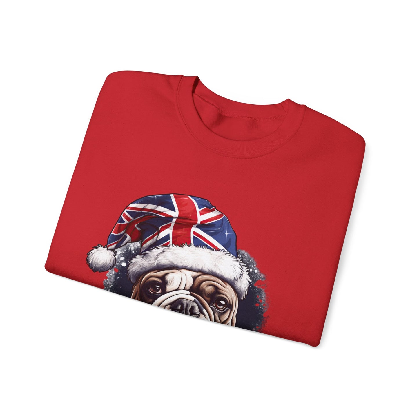 Happy Boxing Day - British English Bulldog - Happy Boxing Day- Christmas Unisex Long Sleeve Jersey Cotton Shirt Mens Womens Sweatshirt Sweat Shirt