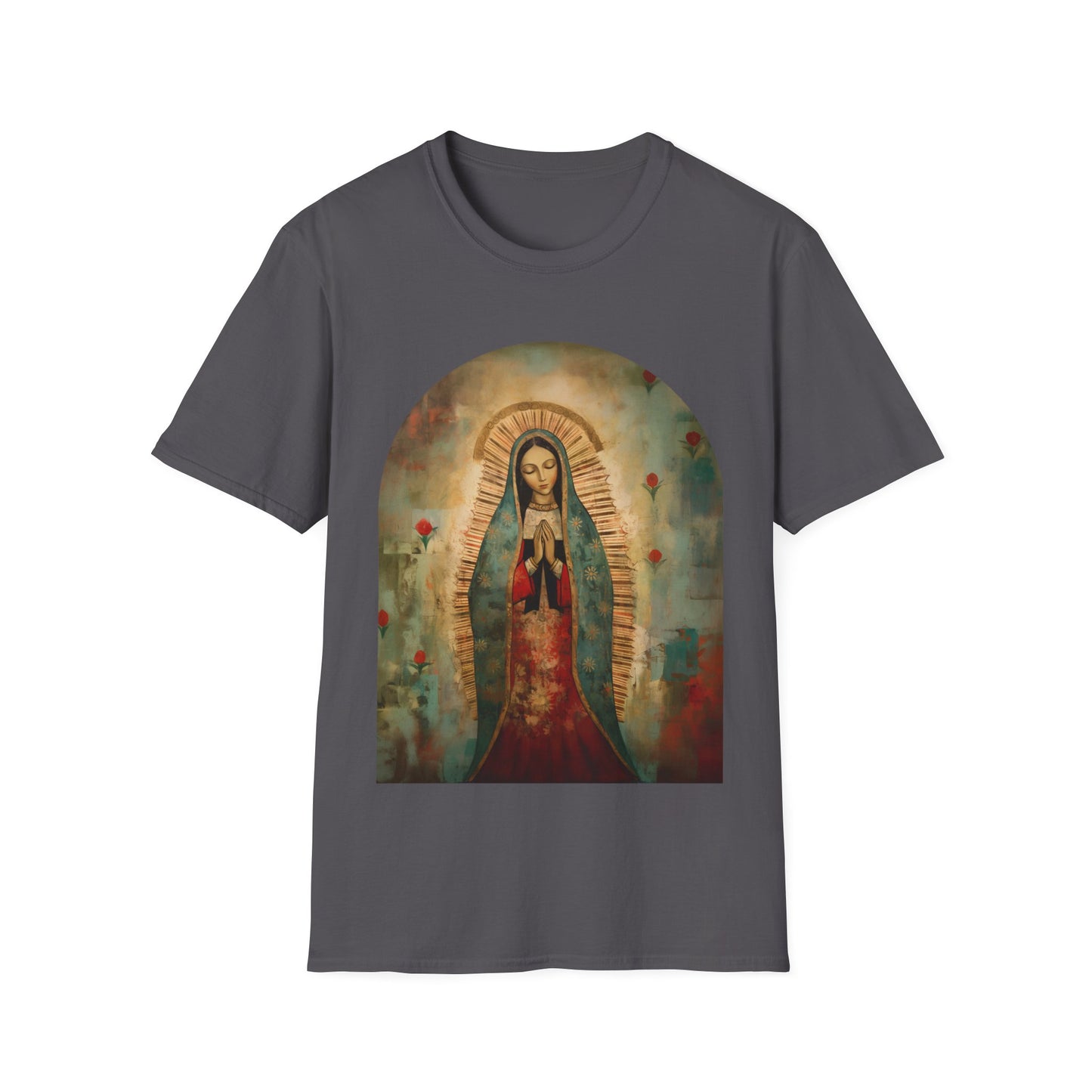 Our Lady Guadalupe Version 2 Mens Woman's Unisex Shirt Softstyle T-Shirt Teeshirt