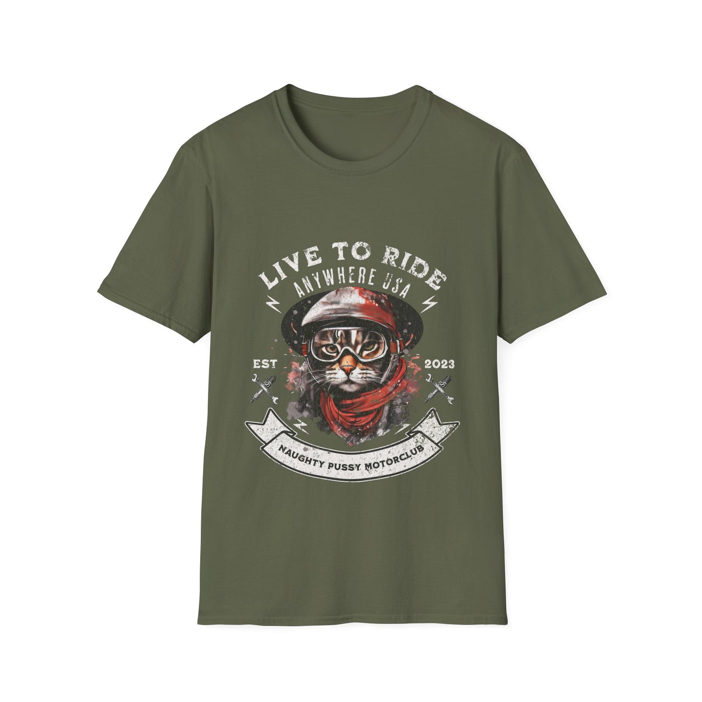 Motorcycle Biker, Cat Lovers, Cats on Motorcycles T-shirt, Teeshirt Tee shirt, Cats and Bikers- Multiple colors Ladies Women's