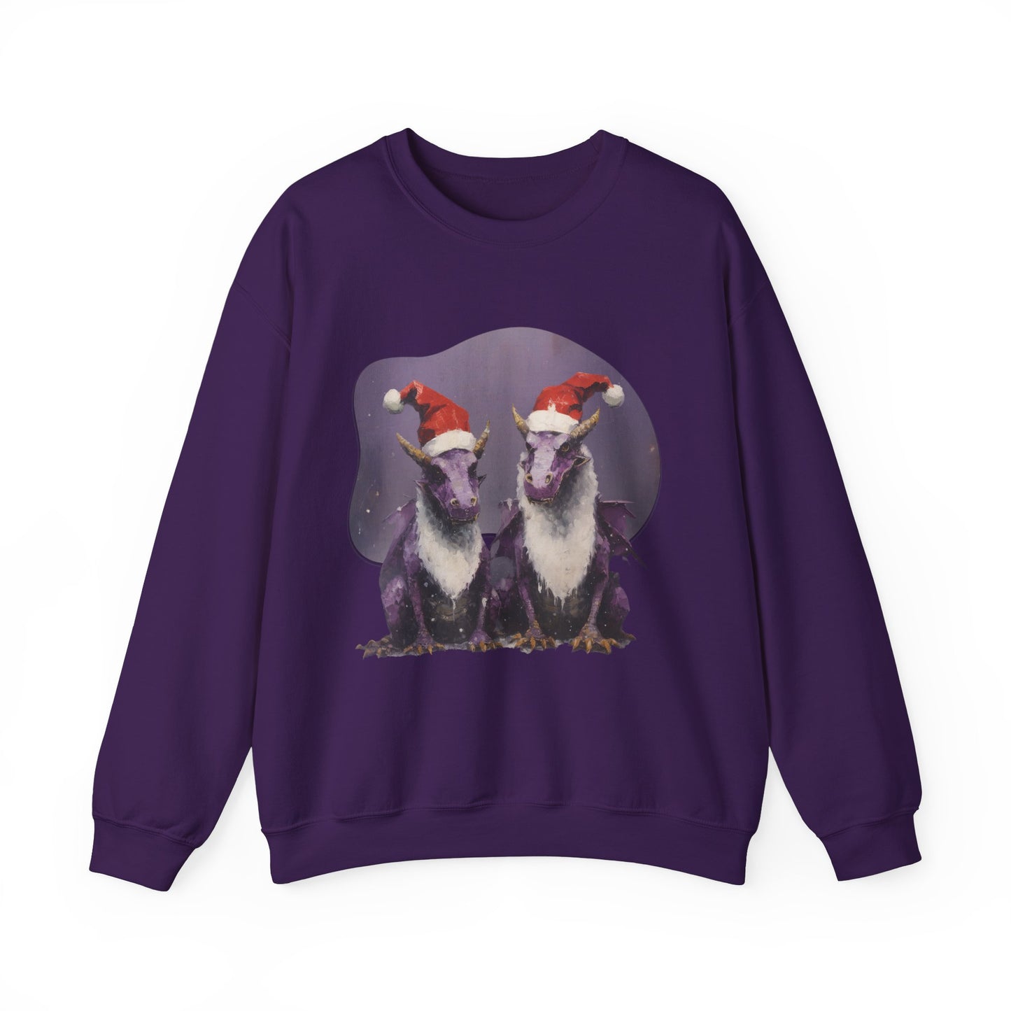 Christmas Dragons, Holiday Dragons with Santa Hat, Gift Shirt Dragon Gifts, Holiday Cheer Shirt, Unisex sweatshirt