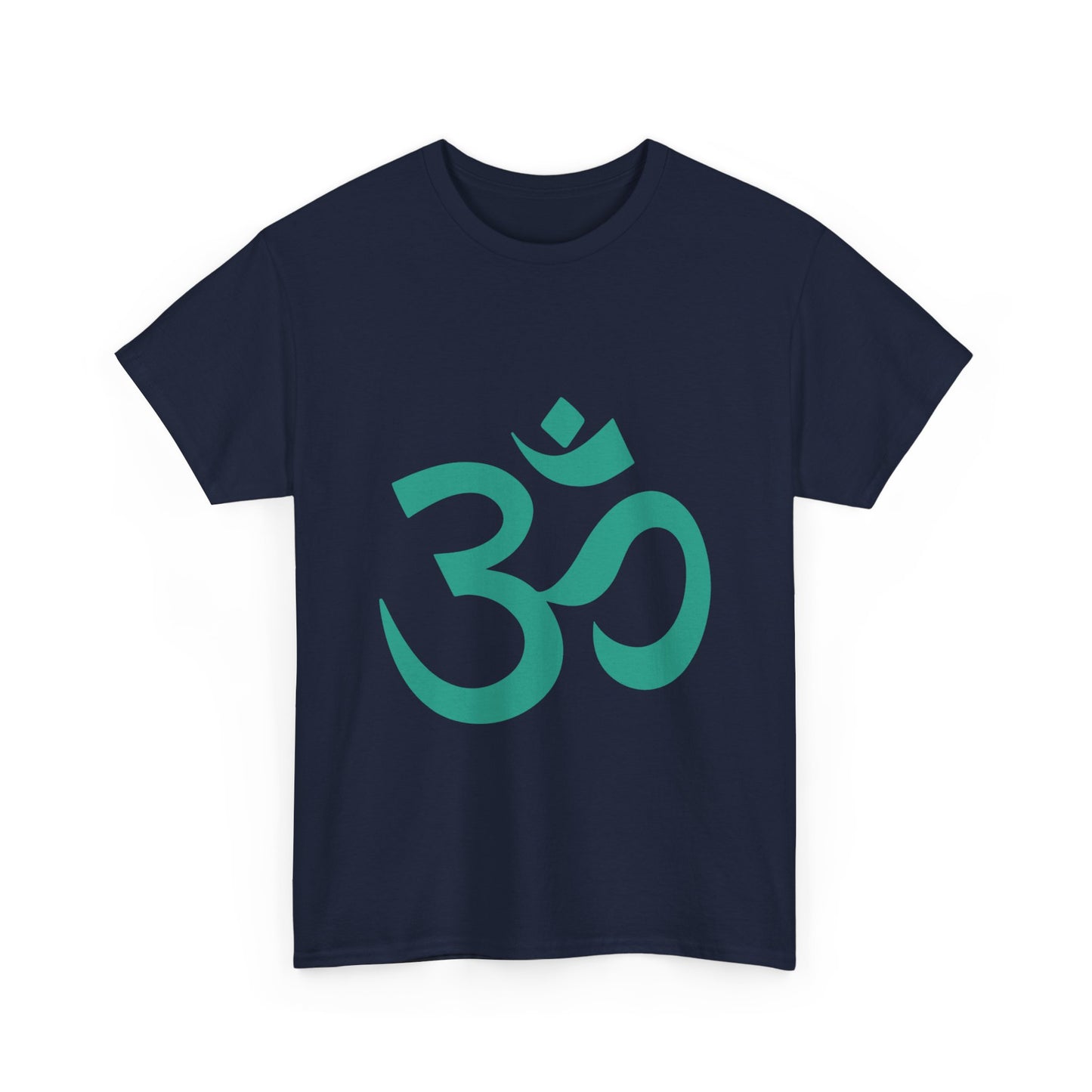 Teal, Turquoise Ohm, OM Tee shirt, Graphic Tees, Yoga Wear, Zen, Spiritual, Meditation Gifts Unisex Heavy Cotton Graphic Tee T-Shirt