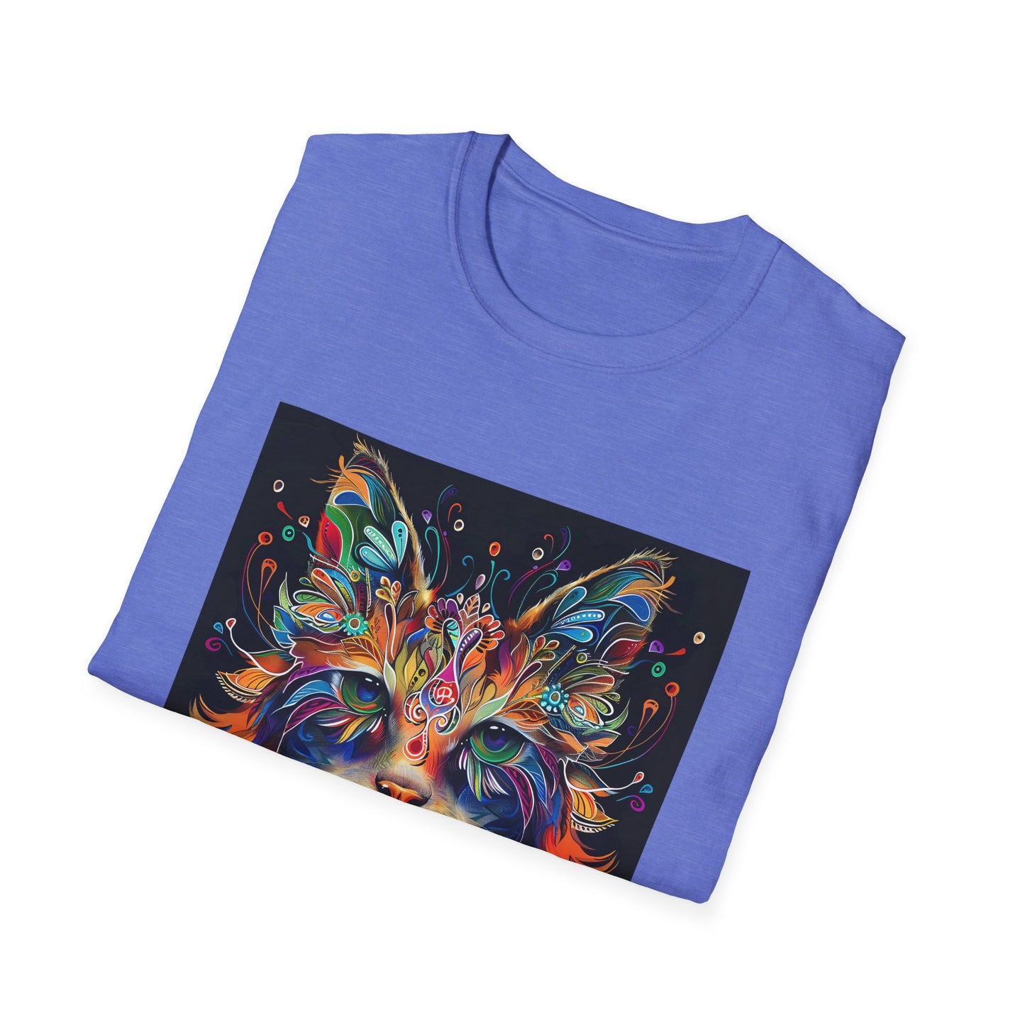 "Shine Bright and Own Your Light" Cat Shaman Graphic Cat Tee, Cat Lover's Graphic Tee Graphic Unisex T- Shirt, T-Shirt Cat Lovers Gift Softstyle T-Shirt Tee Teeshirt Stylized Cat
