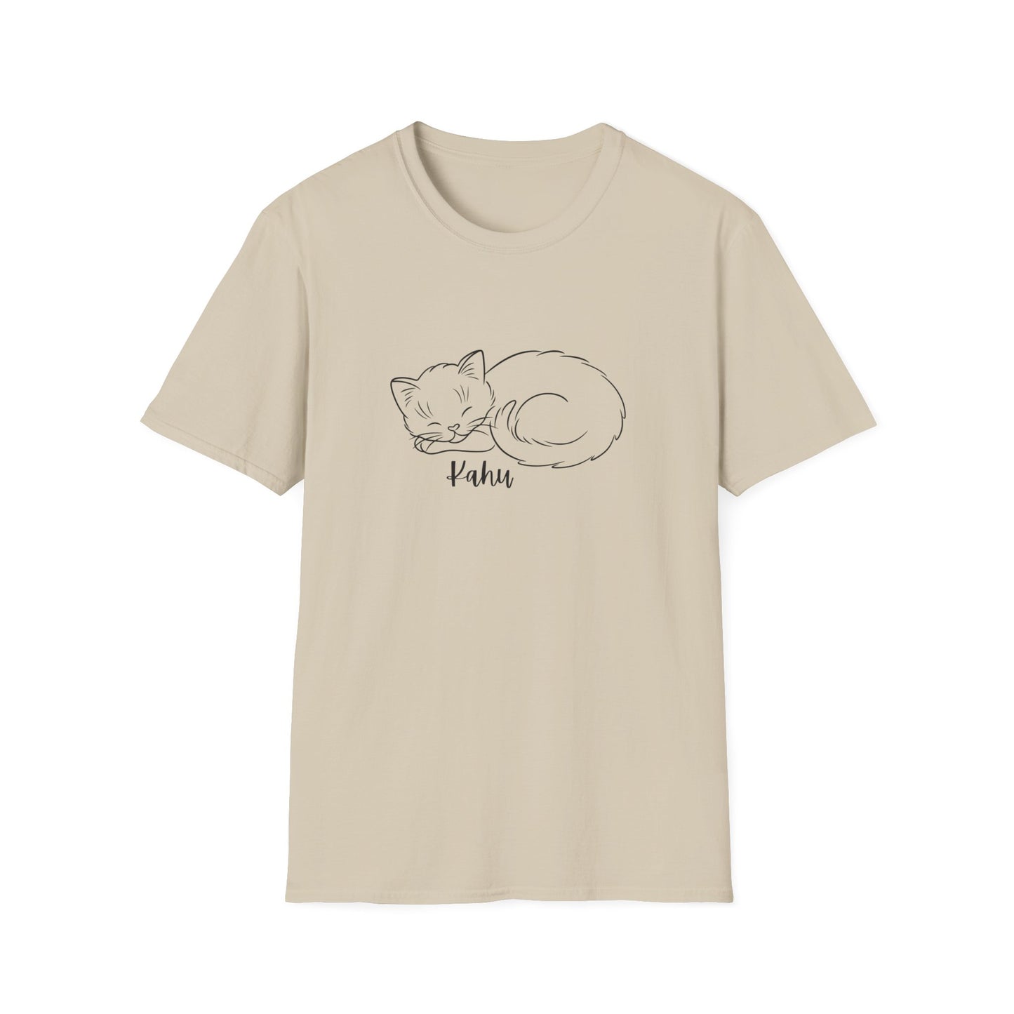 Minimalist KAHU Cat Shirt, Outline Cat Kahu Lover's Graphic Tee Graphic Unisex T- Shirt, T-Shirt Cat Lovers Gift Softstyle T-Shirt Tee Teeshirt