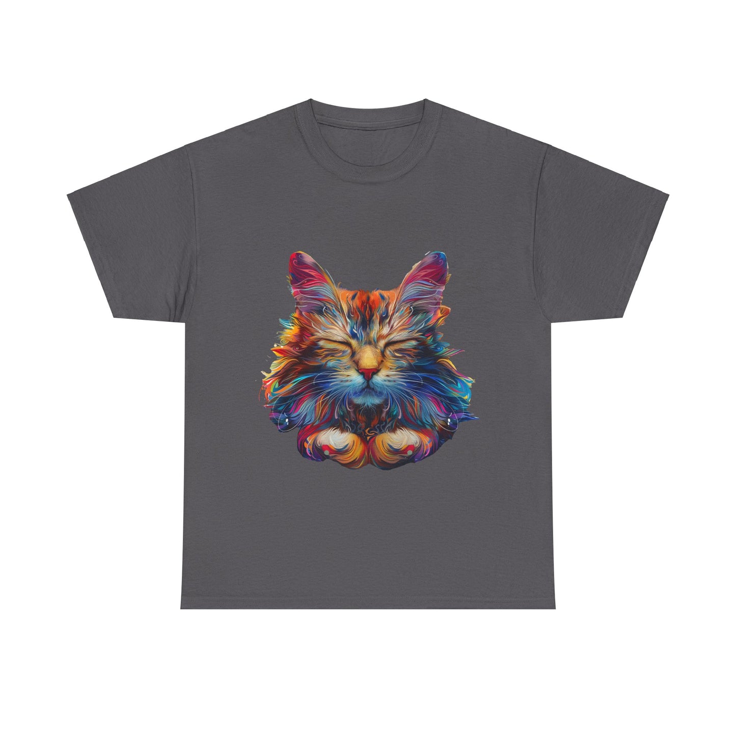 Meditating Cat, Zen Cat, Cat Gift Unisex Heavy Cotton Tee T-Shirt