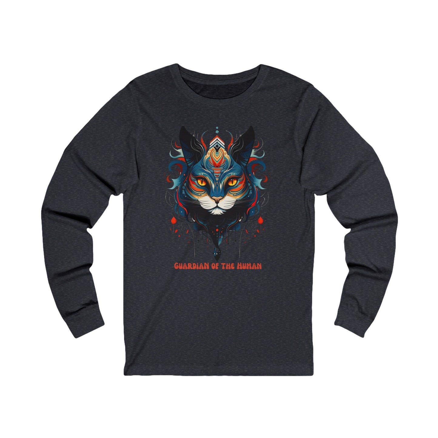 Guardian of the Human - Black Cat Shirt Cat, Lover's Gift Unisex Jersey Long Sleeve Tee Shirt, T-Shirt, Exotic Cat