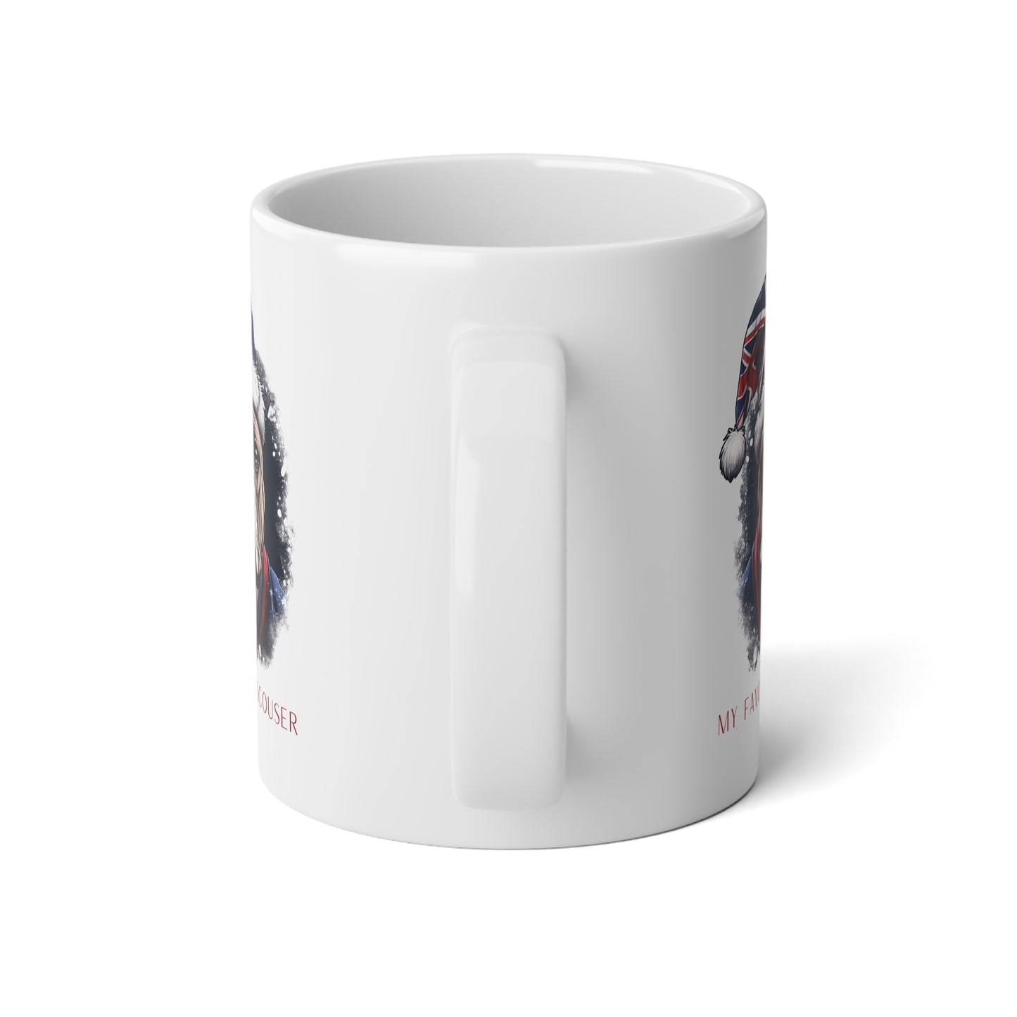 British, Liverpool Scouser Gift, English Bulldog, Union Jack Gift Mug, Jumbo 20 oz Mug XL Size Mug " My Favourite Scouser" Anglophile