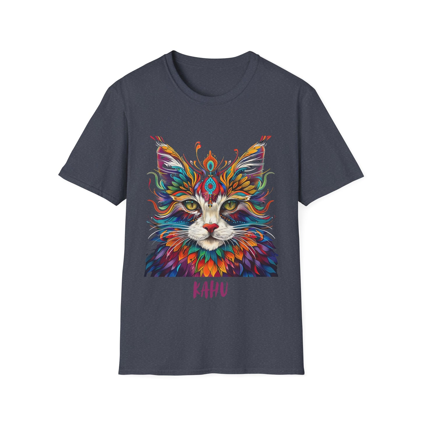 KAHU Cat Shirt, Special Cat Lover's Graphic Tee Graphic Unisex T- Shirt, T-Shirt Cat Lovers Gift Softstyle T-Shirt Tee Teeshirt Stylized Cat