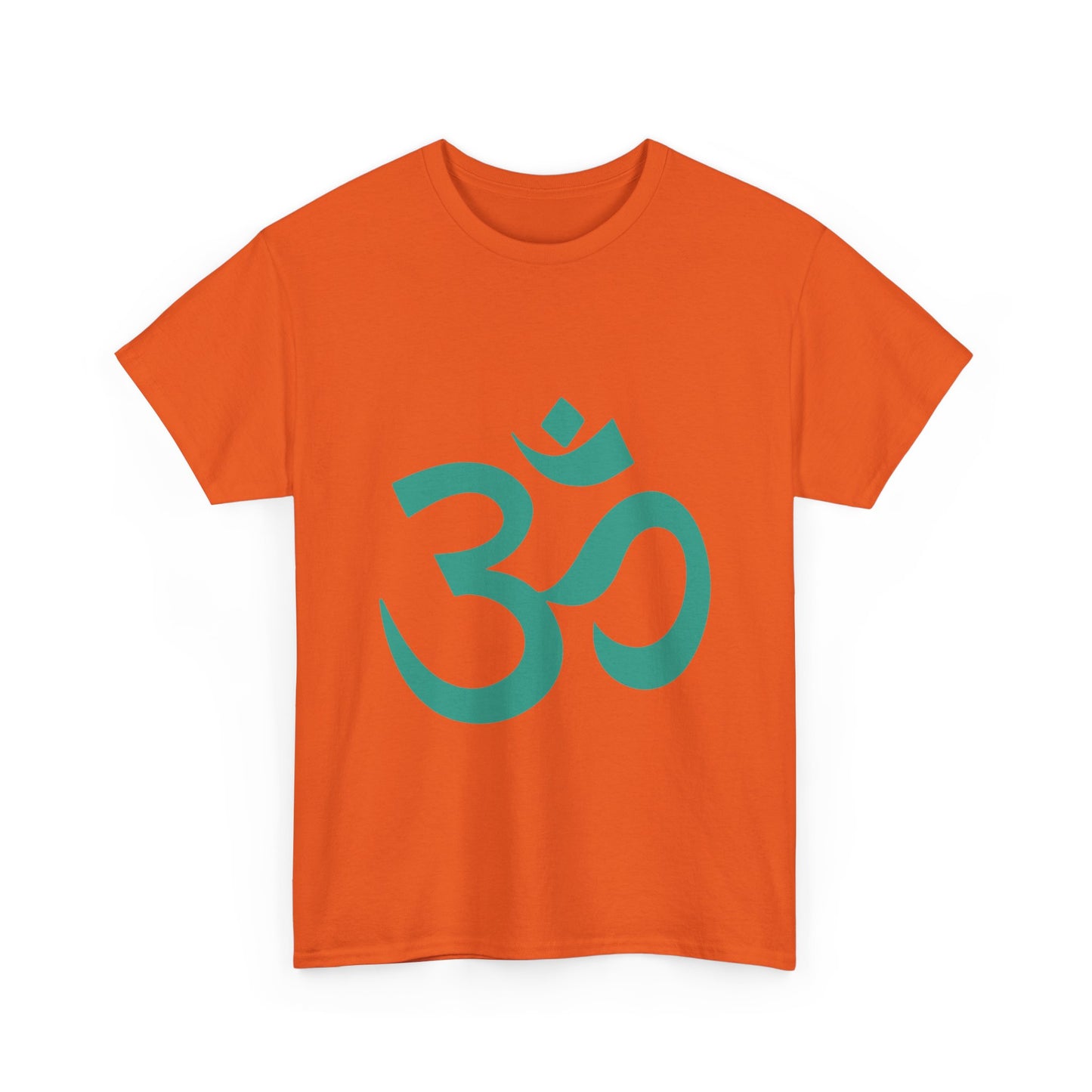 Teal, Turquoise Ohm, OM Tee shirt, Graphic Tees, Yoga Wear, Zen, Spiritual, Meditation Gifts Unisex Heavy Cotton Graphic Tee T-Shirt