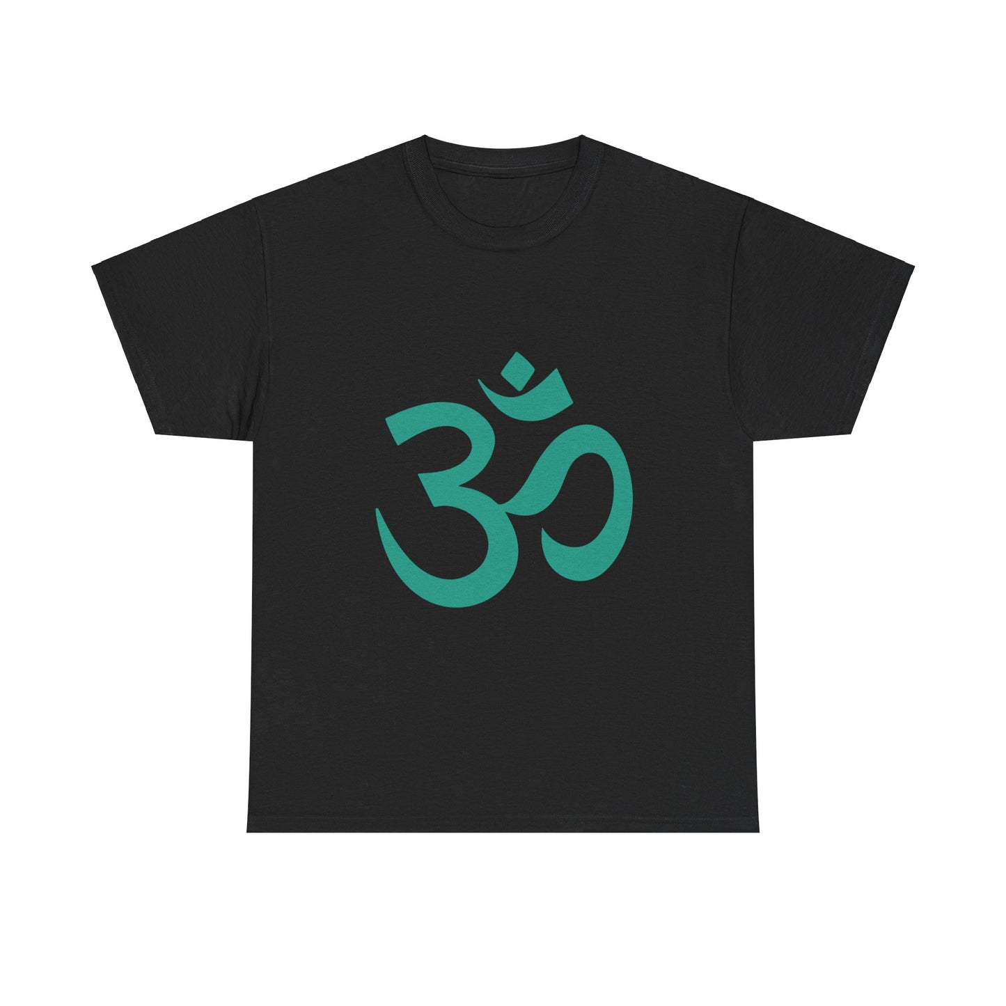 Teal, Turquoise Ohm, OM Tee shirt, Graphic Tees, Yoga Wear, Zen, Spiritual, Meditation Gifts Unisex Heavy Cotton Graphic Tee T-Shirt