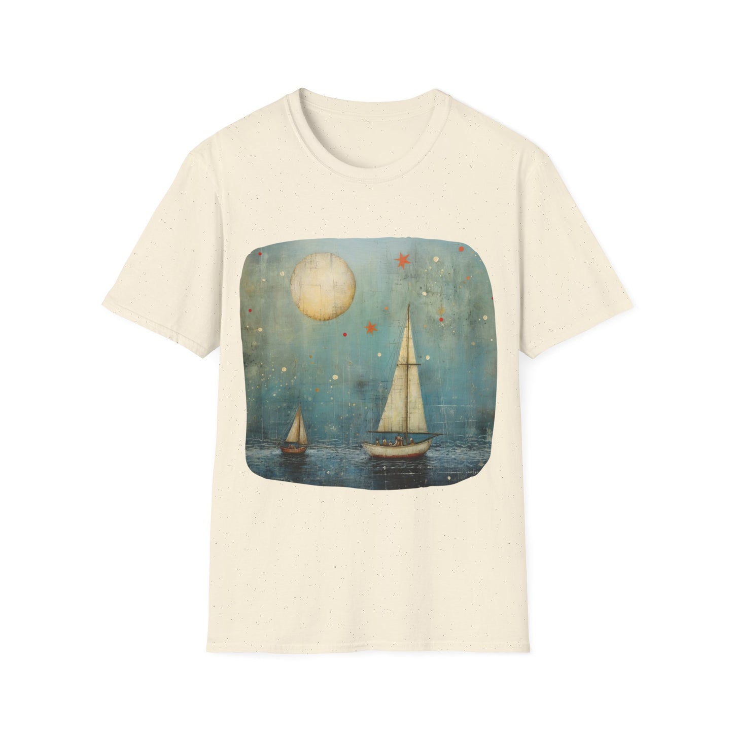 Nautical, Sailing Lover's Peaceful Seas Unisex Tee Shirt, T-Shirt Sailing Gift Softstyle T-Shirt Tee Teeshirt Nautical Florida Gift