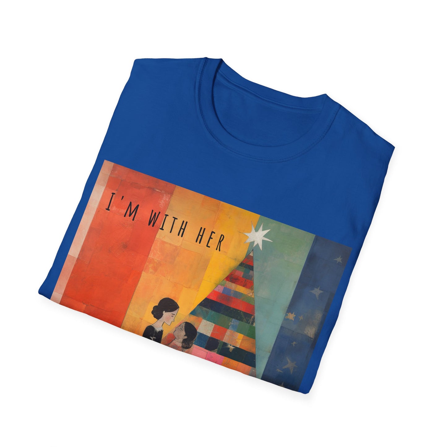 Pride Xmas - "I'm With Her" - Lesbian LGBTQ Christmas Pride Shirt Unisex Softstyle Teeshirt, T-Shirt, Gay Pride Gift, Many Colors