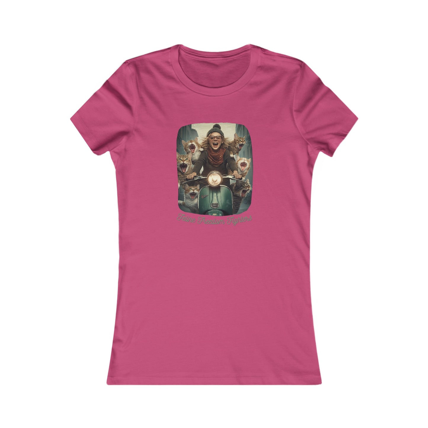 Childless Cat Lady Shirt - "Feline Freedom Fighters" - T-shirt, Ladies Cut Graphic Tees