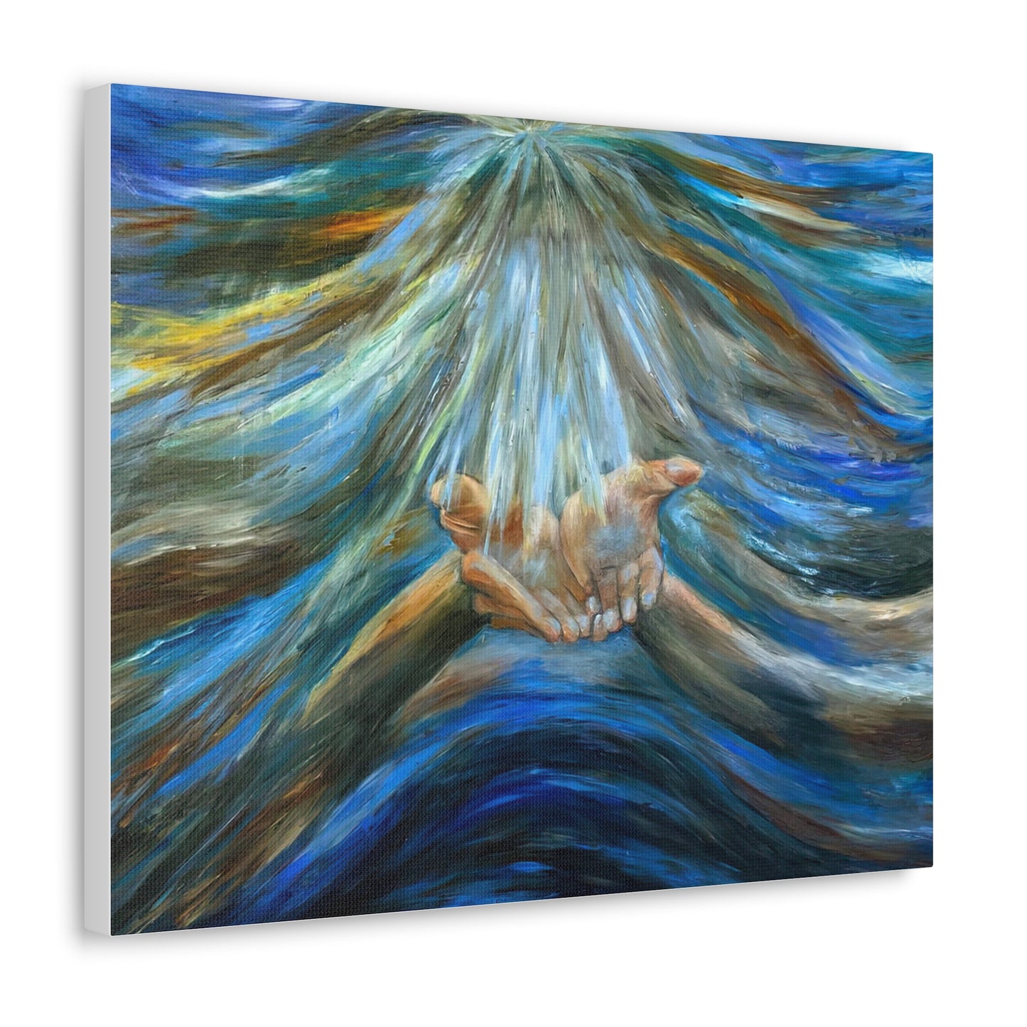 Reiki, Hands of Grace, Hands of Light, Creation, Spiritual, Religious Wall Art, Canvas Gallery Wraps, Wall Print Art Oil Painting,