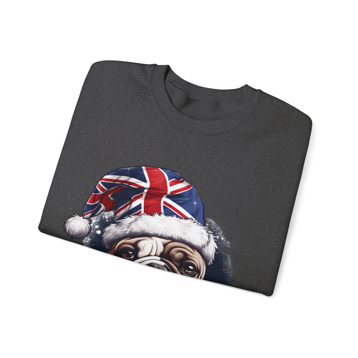 Happy Boxing Day - British English Bulldog - Happy Boxing Day- Christmas Unisex Long Sleeve Jersey Cotton Shirt Mens Womens Sweatshirt Sweat Shirt