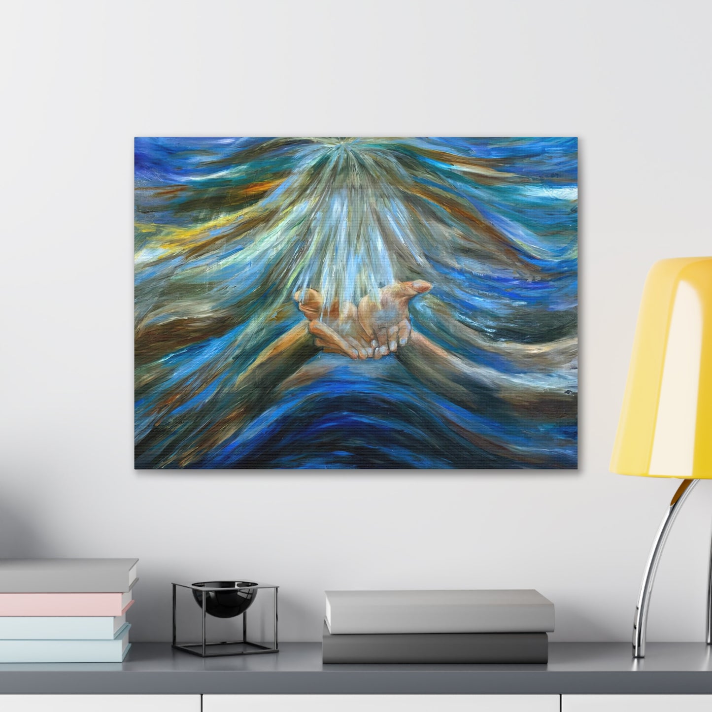 Reiki, Hands of Grace, Hands of Light, Creation, Spiritual, Religious Wall Art, Canvas Gallery Wraps, Wall Print Art Oil Painting,