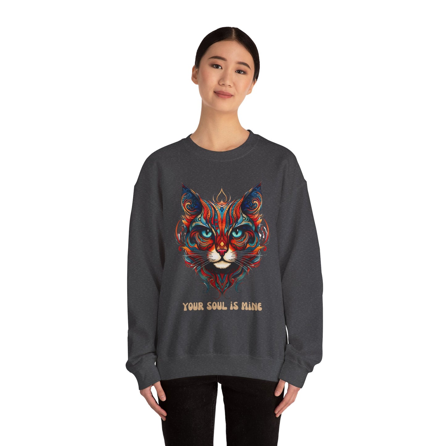 Your Soul is Mine Cat Sweatshirt, Cat Lovers Gift, Kitty Cat Christmas Shirt Unisex Sweatshirt Sweat Shirt, Many Colors