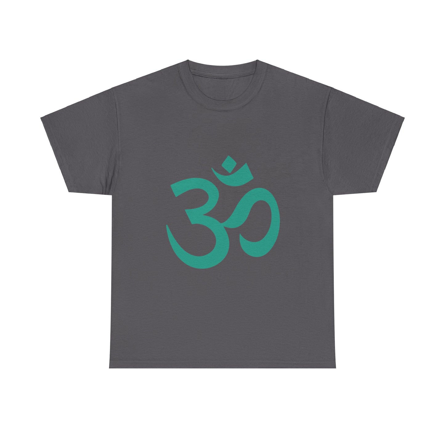 Teal, Turquoise Ohm, OM Tee shirt, Graphic Tees, Yoga Wear, Zen, Spiritual, Meditation Gifts Unisex Heavy Cotton Graphic Tee T-Shirt