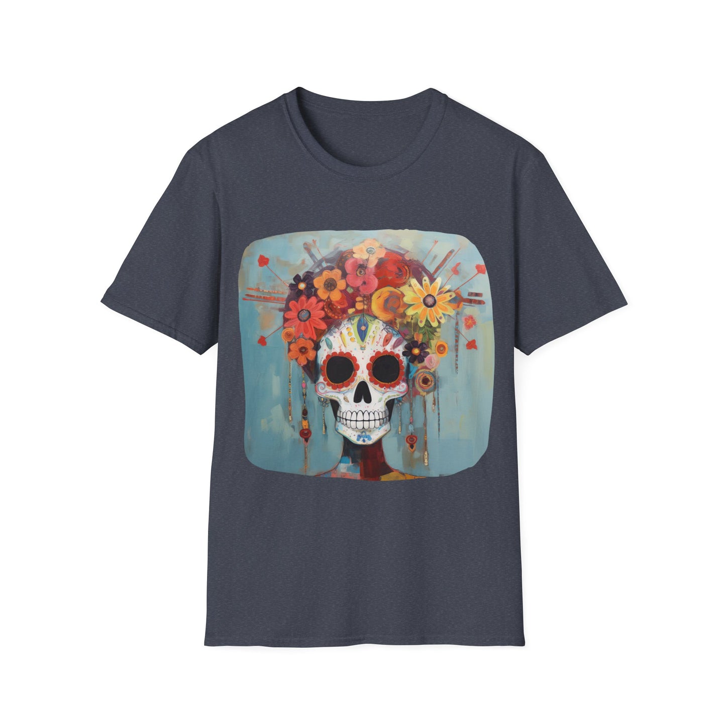 Mictecacihuatl Dia De Los Muertos Candy Skull Shirt, Teeshirt, Unisex Softstyle T-Shirt Mens Womans