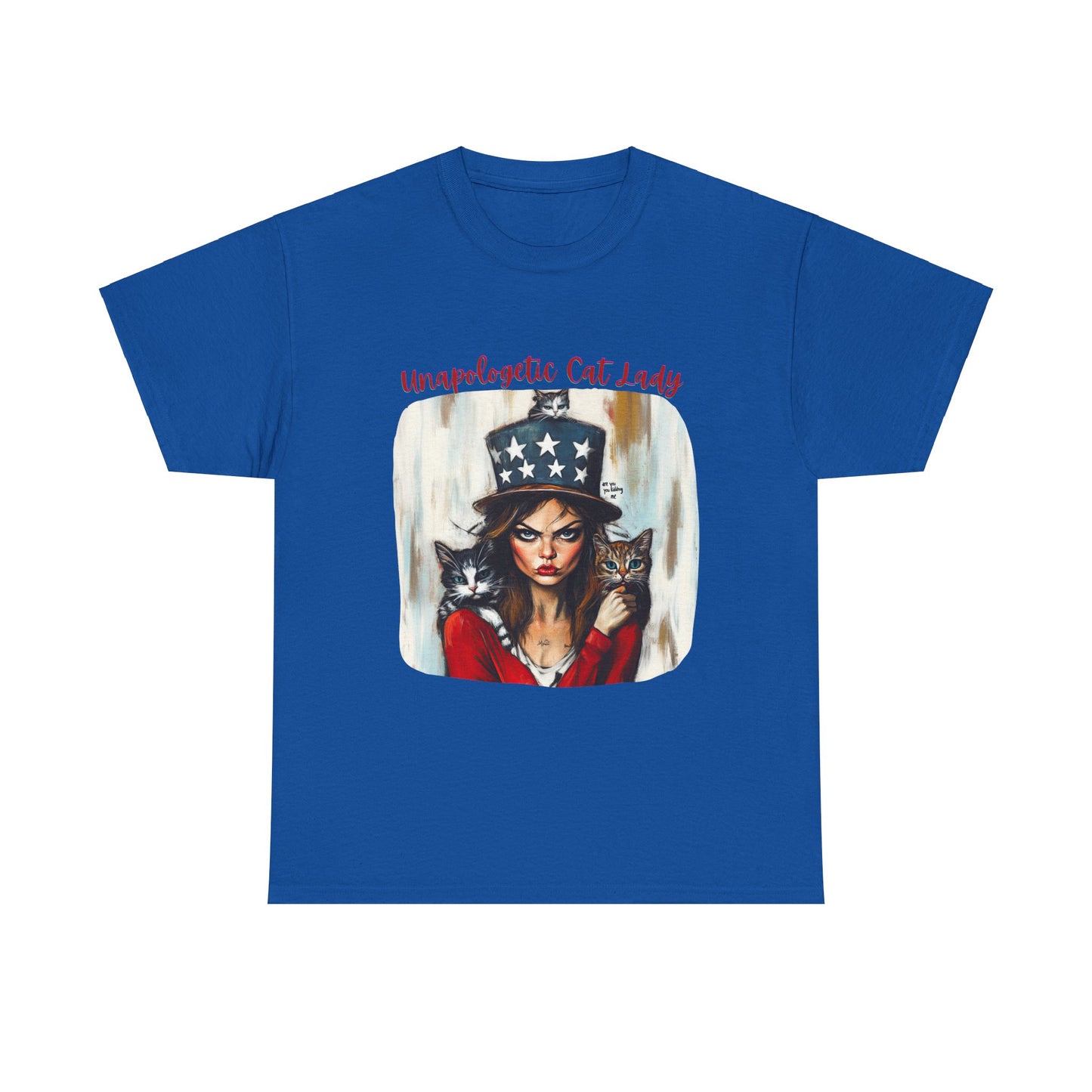 Childless Cat Lady Shirt - "Unapologetic Cat Lady" - , Say NO to Ignorance - Unisex Heavy Cotton Tee