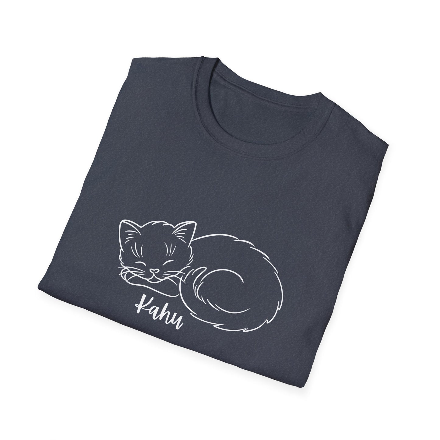 Minimalist KAHU Cat Shirt, Outline Cat Kahu Lover's Graphic Tee Graphic Unisex T- Shirt, T-Shirt Cat Lovers Gift Softstyle T-Shirt Tee Teeshirt