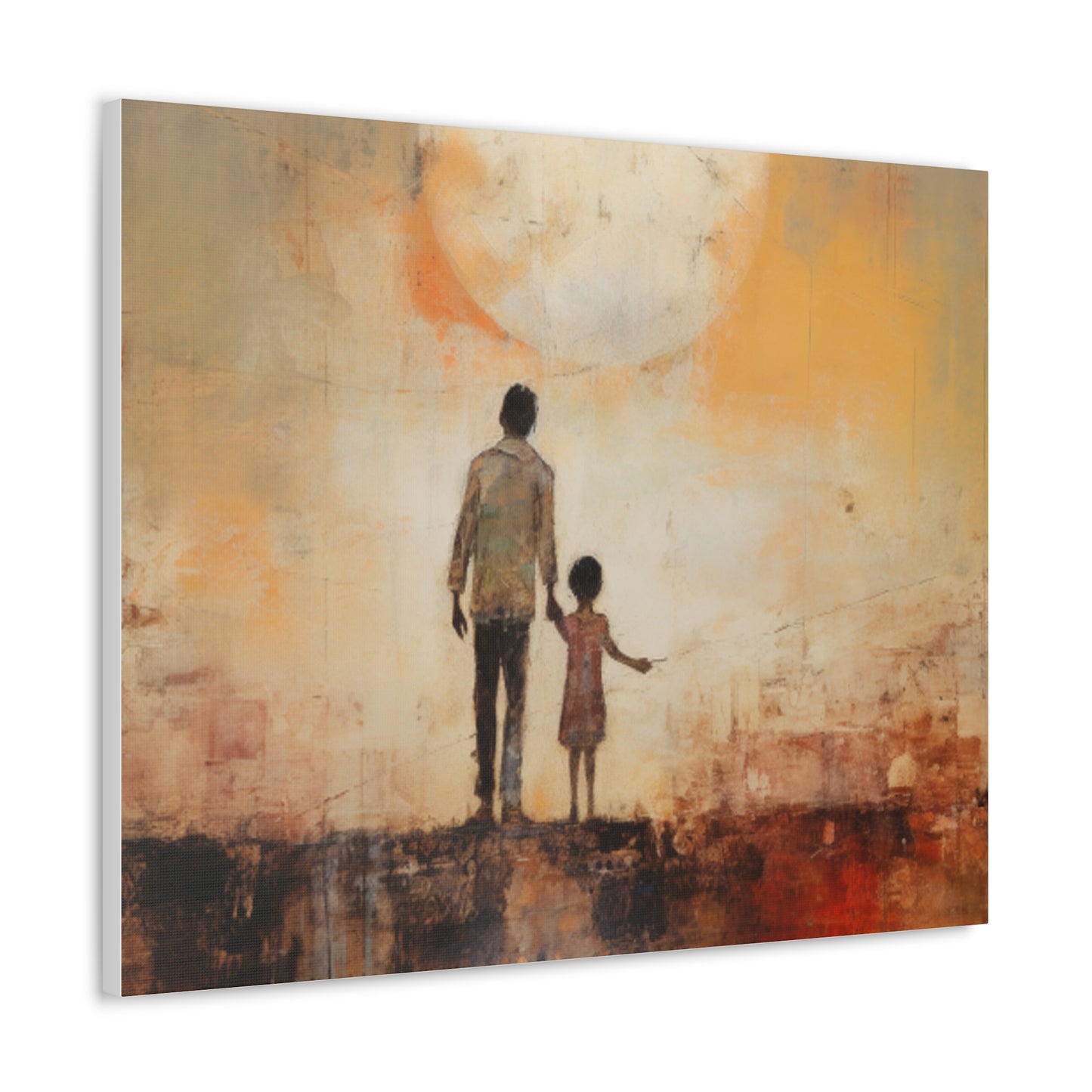 Peace, Family, Man and Child Wall Art, Canvas Gallery Wraps, Wall Print Love of Family, Printed Wall Art